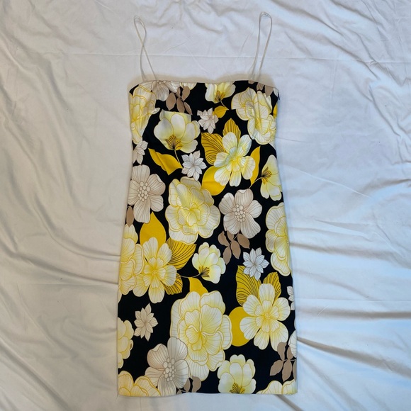 Vintage 90s Y2K Cache Floral Mini Dress, Cotton - Picture 5 of 10